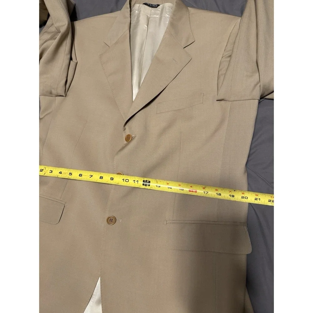Luciano Barbera Sport Coat 42R Beige‎ Tan Made in Italy Wool Blazer